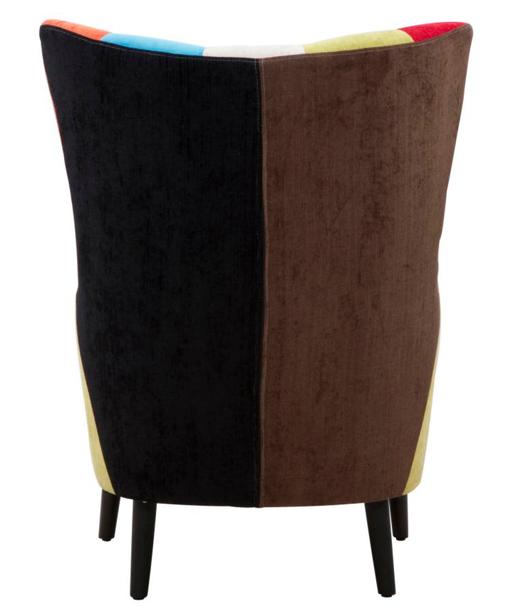 Sillón tapizado patchwork – Sillón de acento multicolor