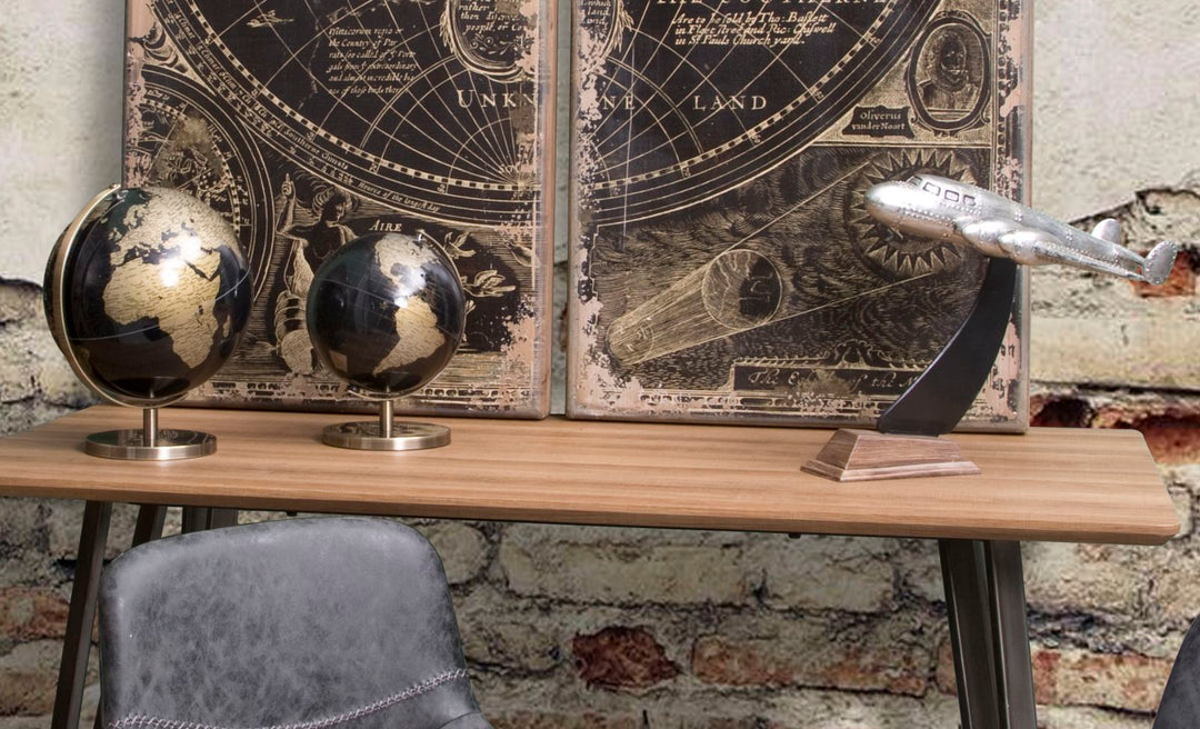 Globo de Bronce y Negro (Decoración Moderna)