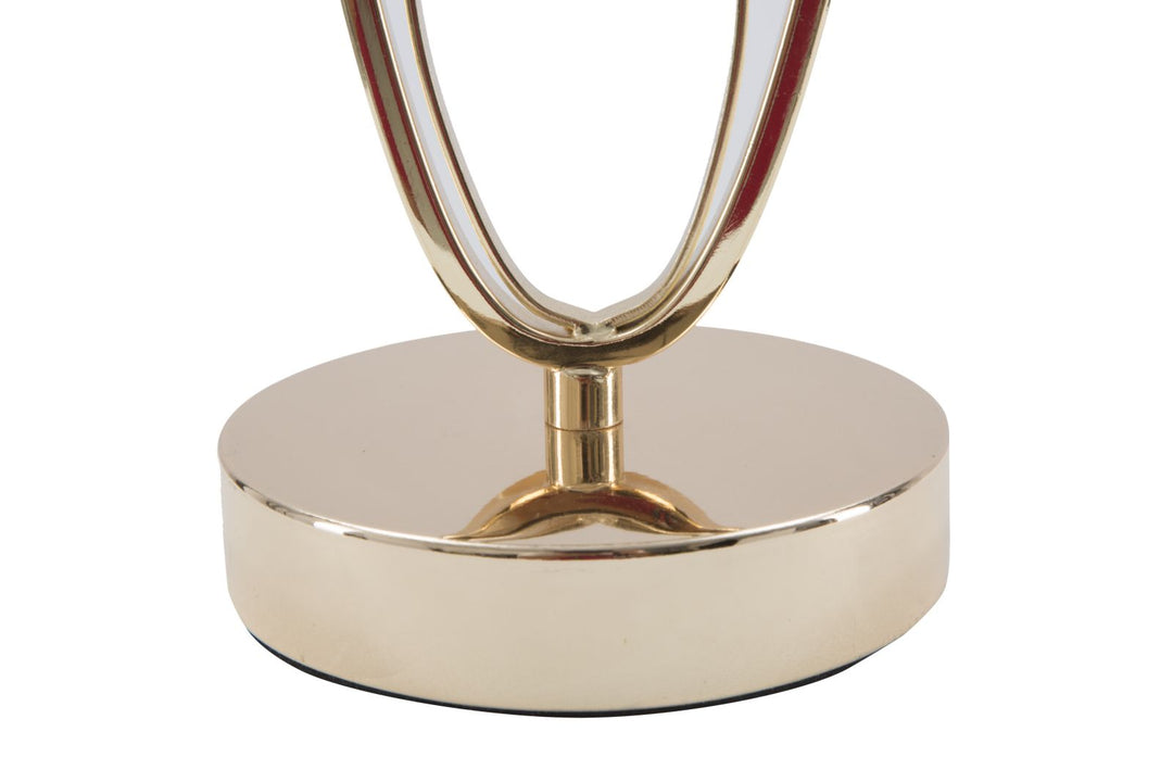 Lámpara de Sobremesa Moderna Oro y Crema