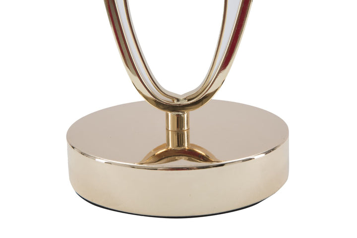 Lámpara de Sobremesa Moderna Oro y Crema