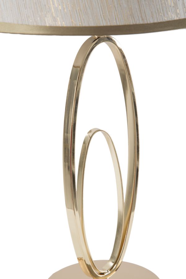 Lámpara de Sobremesa Moderna Oro y Crema