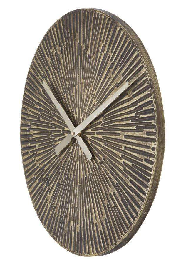 Reloj de Pared de Metal Bronce