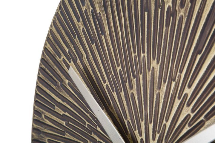 Reloj de Pared de Metal Bronce