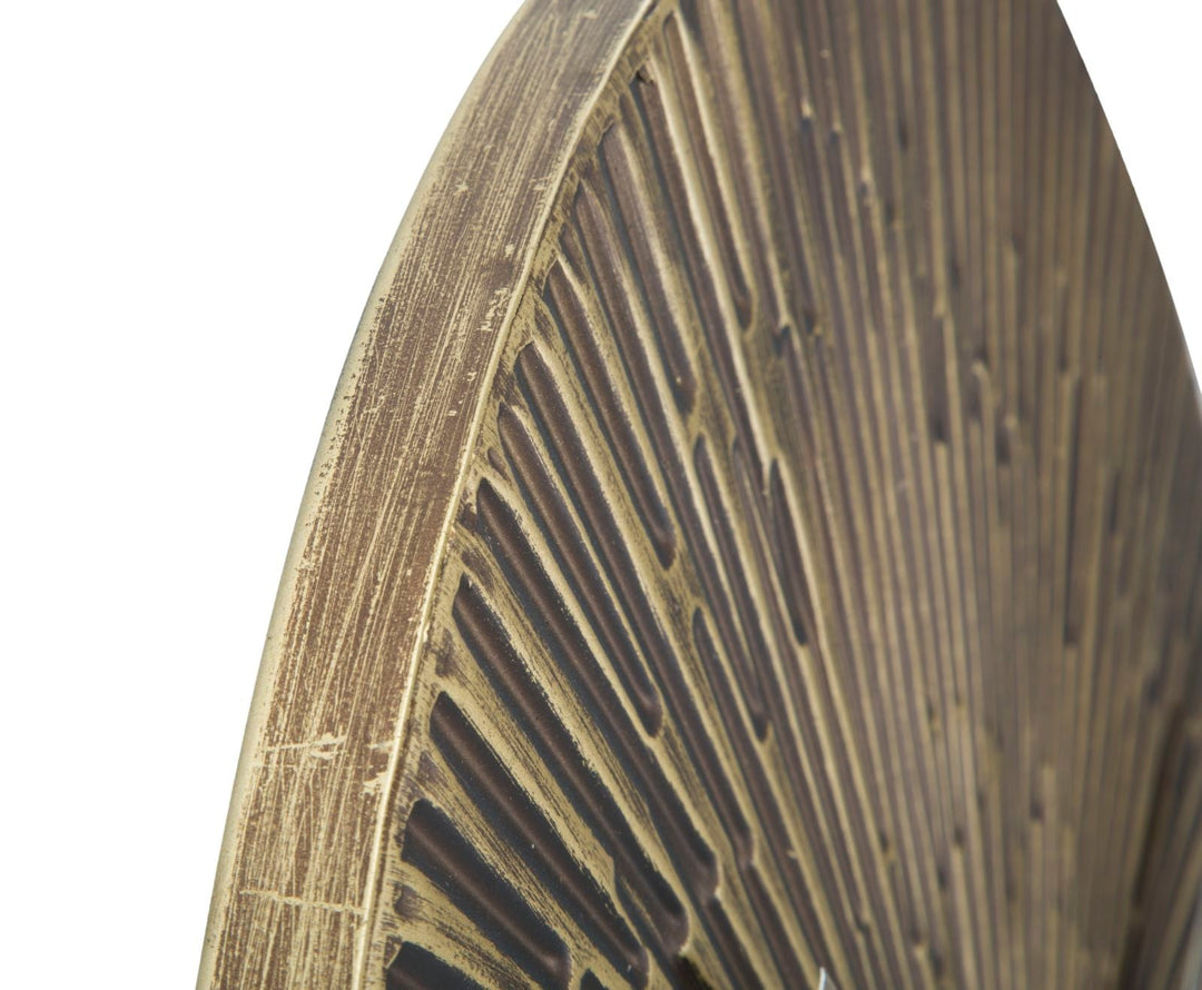 Reloj de Pared de Metal Bronce