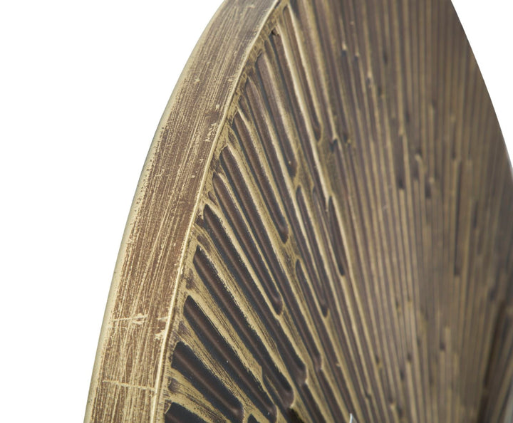 Reloj de Pared de Metal Bronce