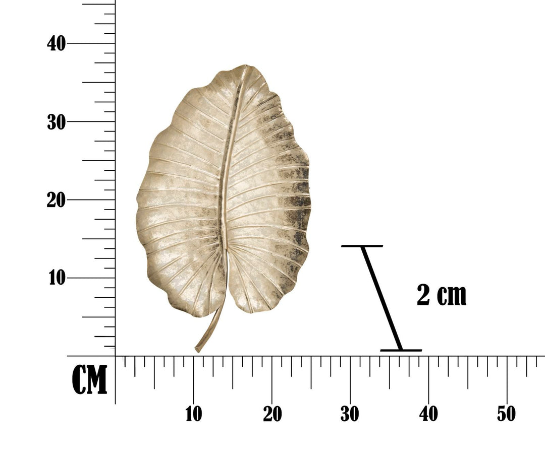 Bandeja de Metal Dorada en Forma de Letra