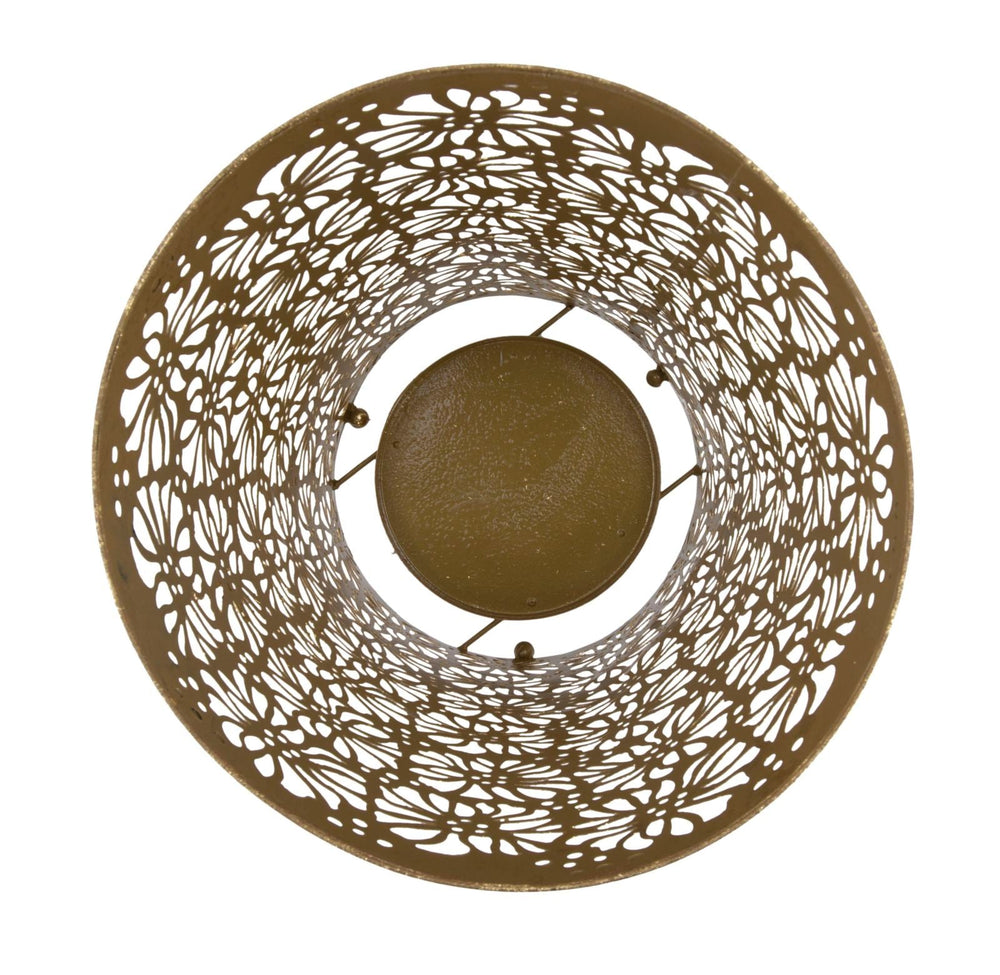 Paragüero Floral Metalizado Dorado