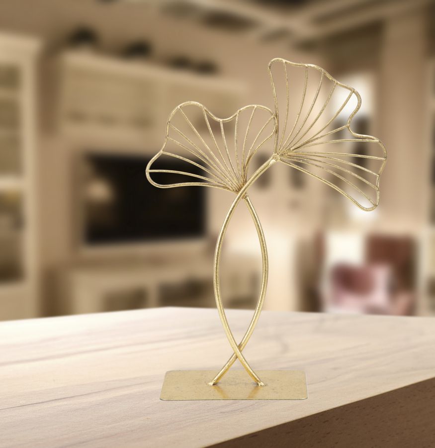 Decoración Flor Dorada (Escultura Moderna)