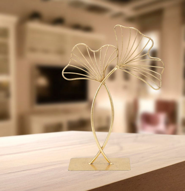 Decoración Flor Dorada (Escultura Moderna)