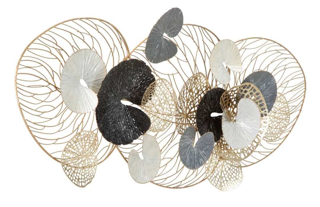 Decoración de pared en forma de hoja de metal