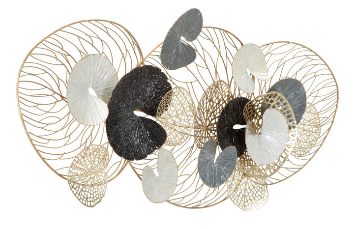 Decoración de pared en forma de hoja de metal