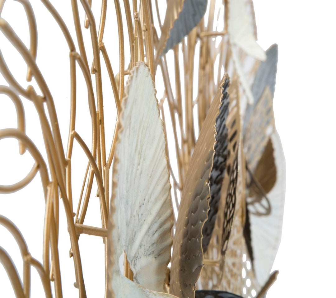 Decoración de pared en forma de hoja de metal