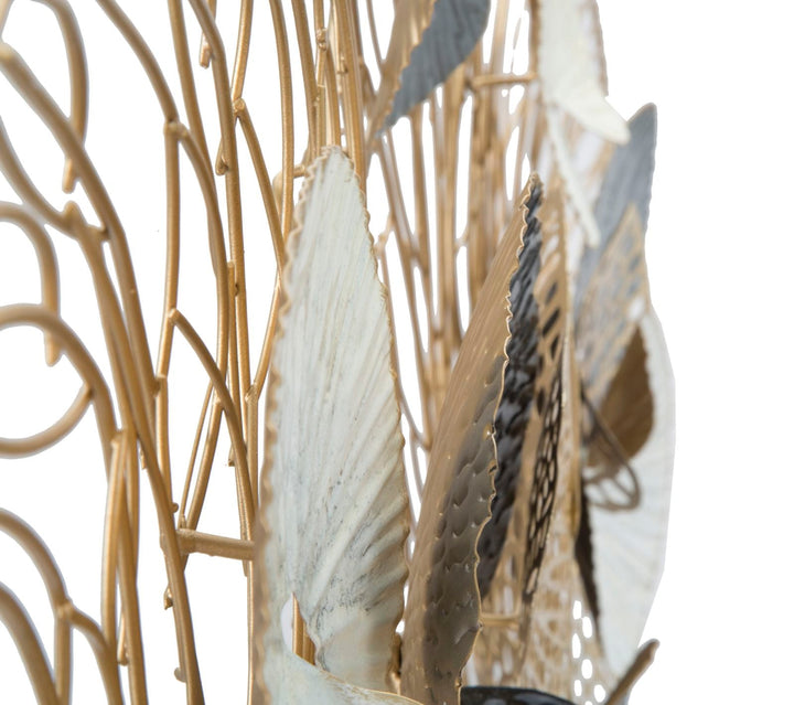 Decoración de pared en forma de hoja de metal