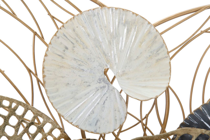 Decoración de pared en forma de hoja de metal