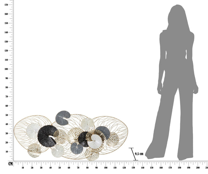 Decoración de pared en forma de hoja de metal