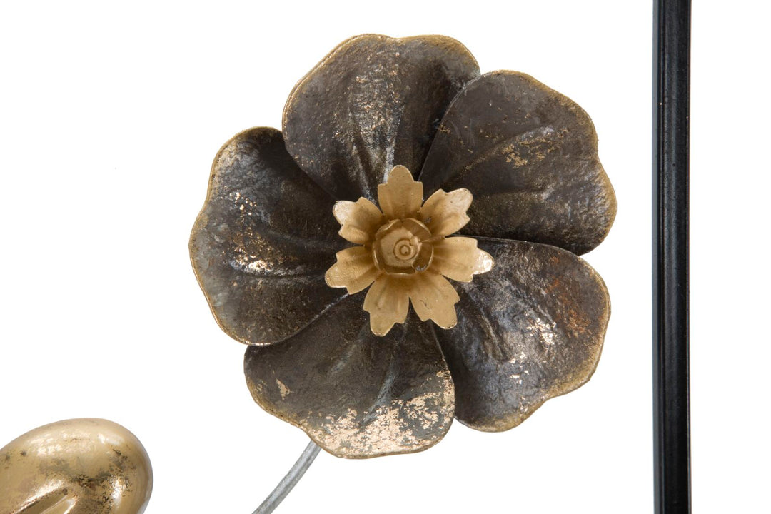 Decoración de Pared Floral de Metal en Marco