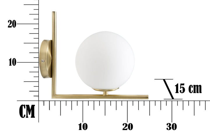 Lámpara de Pared Dorada con Borde Redondo (Decoración Moderna)