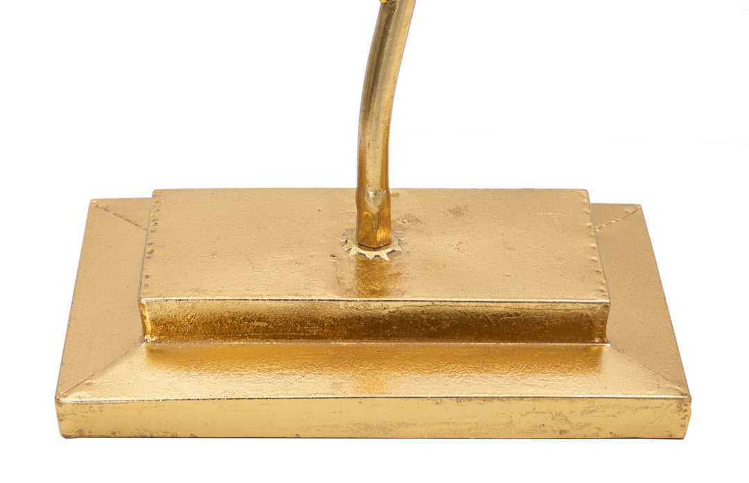 Lámpara de Mesa con Diseño de Hoja Dorada