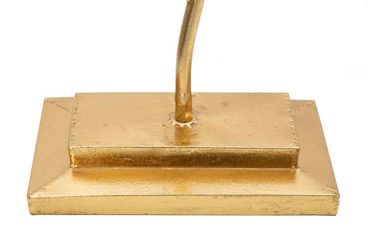 Lámpara de Mesa con Diseño de Hoja Dorada