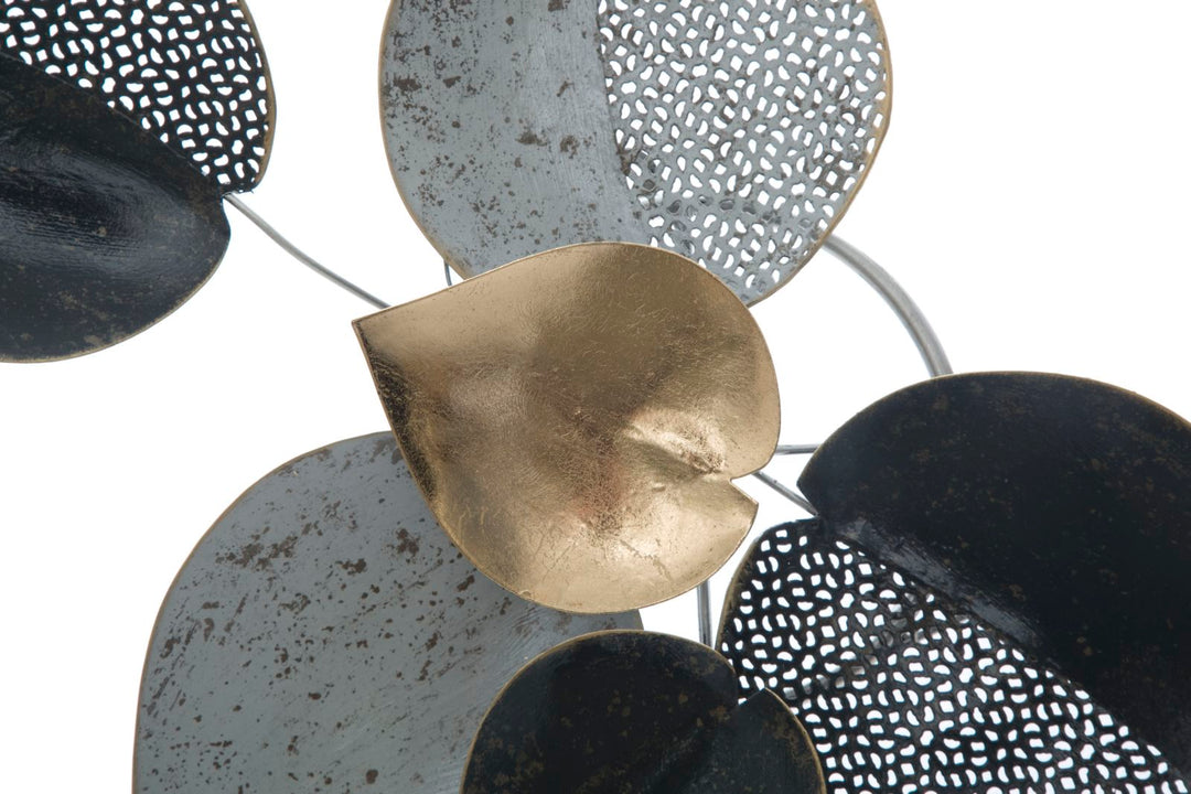 Decoración de pared en forma de hoja de metal