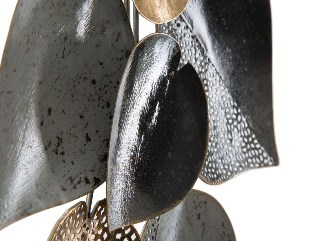 Decoración de pared en forma de hoja de metal