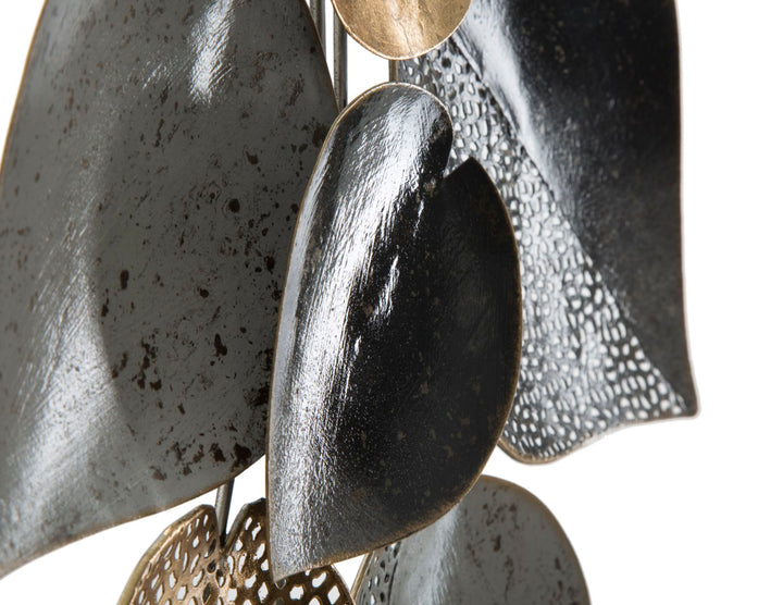 Decoración de pared en forma de hoja de metal