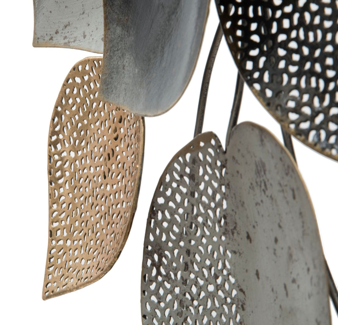 Decoración de pared en forma de hoja de metal