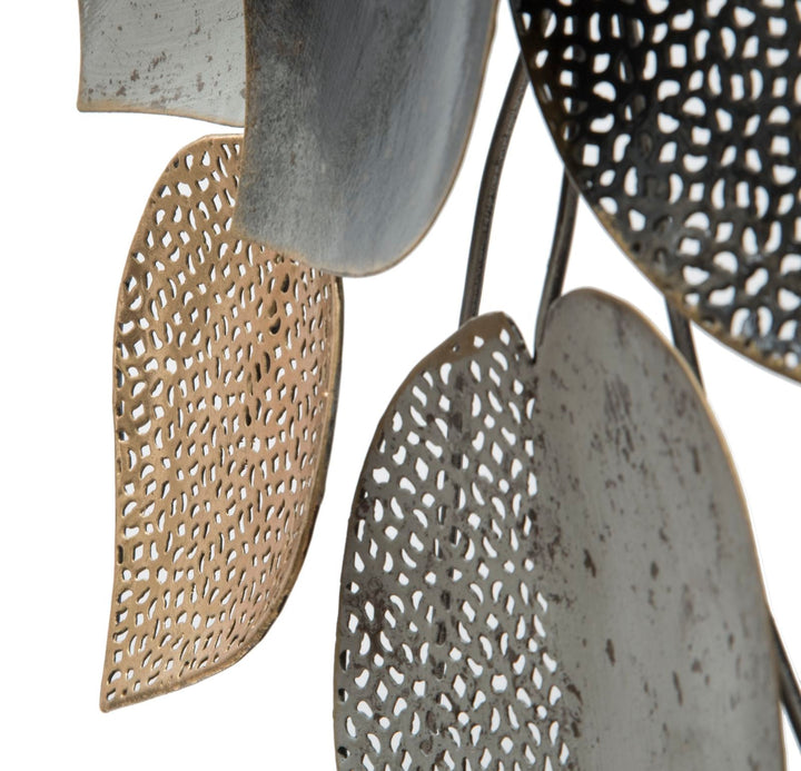 Decoración de pared en forma de hoja de metal