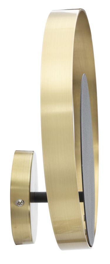 Lámpara de Pared Geométrica Redonda de Metal Dorado y Negro