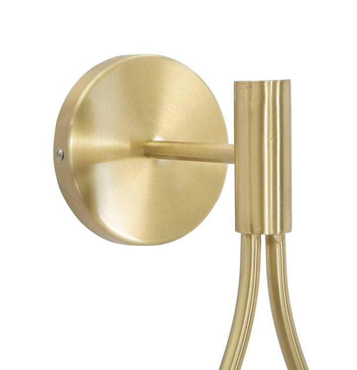 Lámpara de Pared de Metal Dorado en Forma de Gota