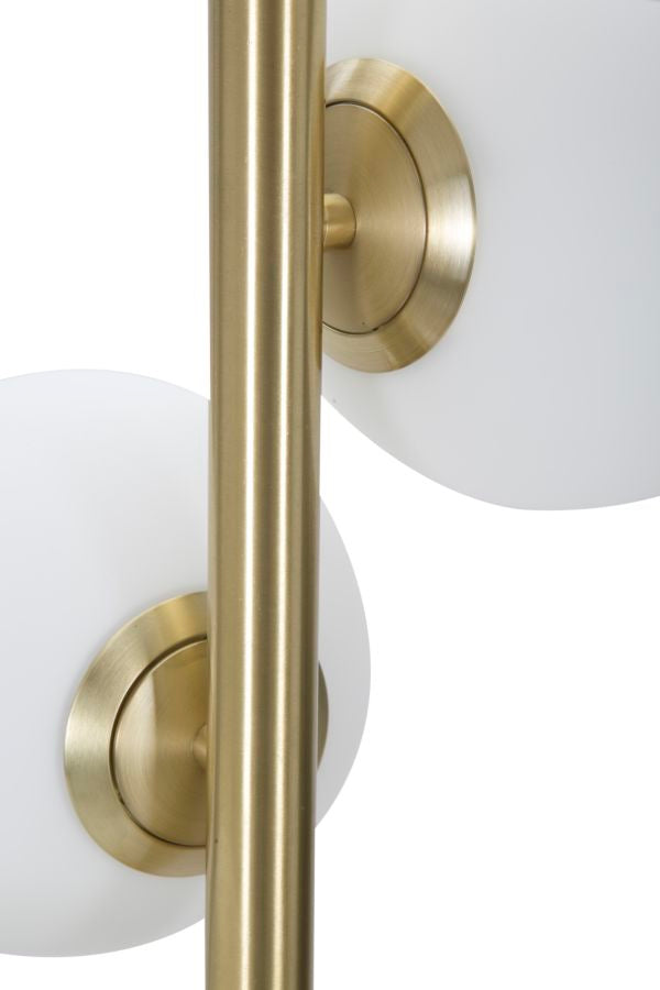 Lámpara de Pie de Metal Dorado y Negro con 5 Bombillas