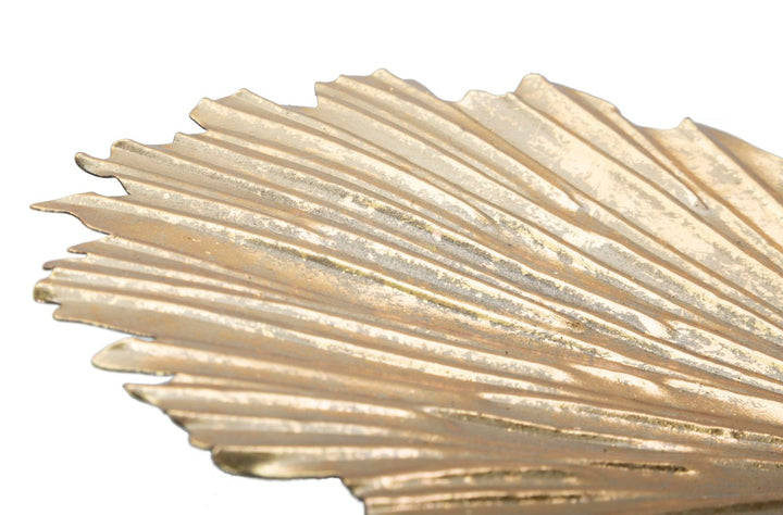 Bandeja de Metal Dorada en Forma de Corazón