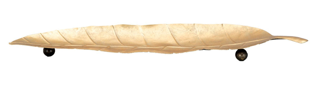 Bandeja de Metal Dorada en Forma de Letra