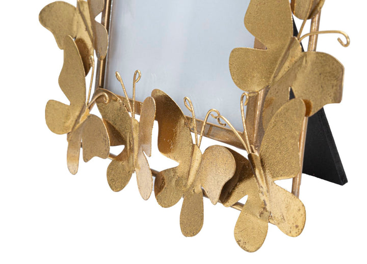 Marco Mariposa Metal Dorado