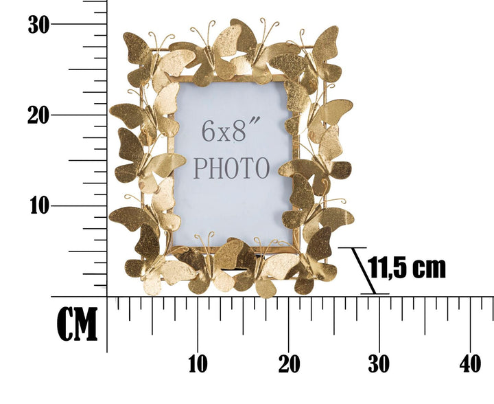 Marco Mariposa Metal Dorado
