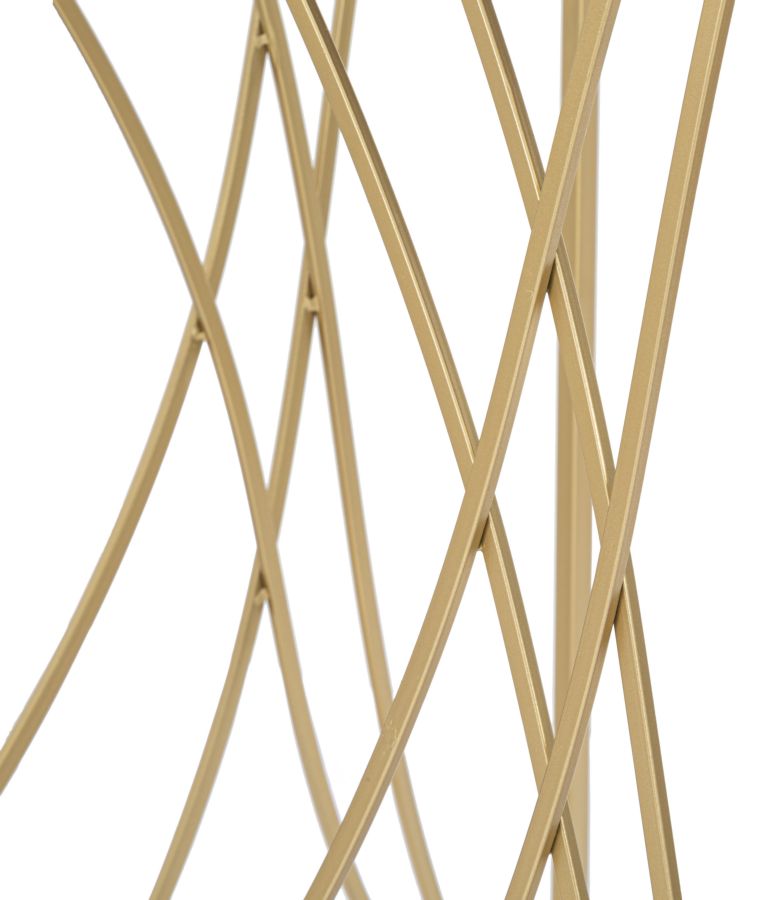 Mesa consola de cristal con marco dorado – Exy mesa de recibidor moderna