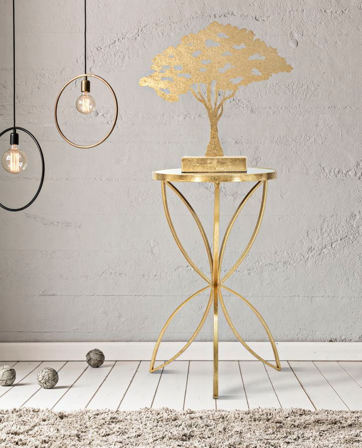 Soporte para plantas de metal dorado – Butterfly portamacetas decorativo