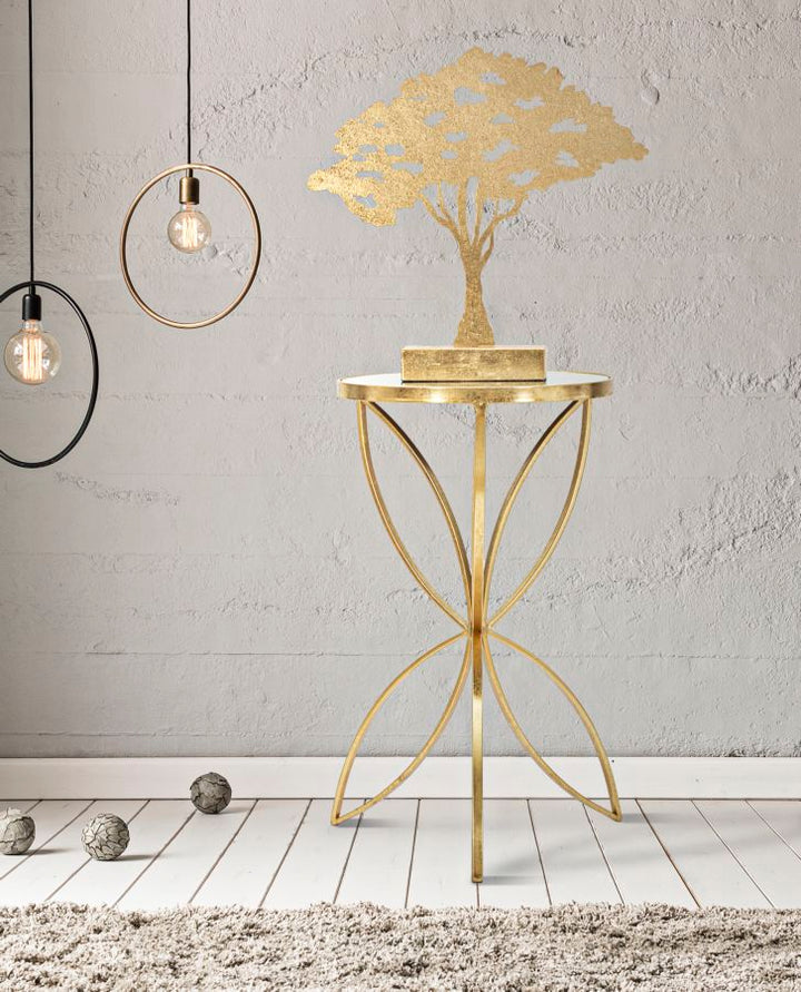 Soporte para plantas de metal dorado – Butterfly portamacetas decorativo