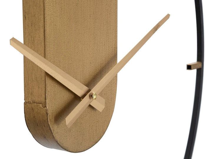 Reloj de Pared de Metal Bronce y Negro