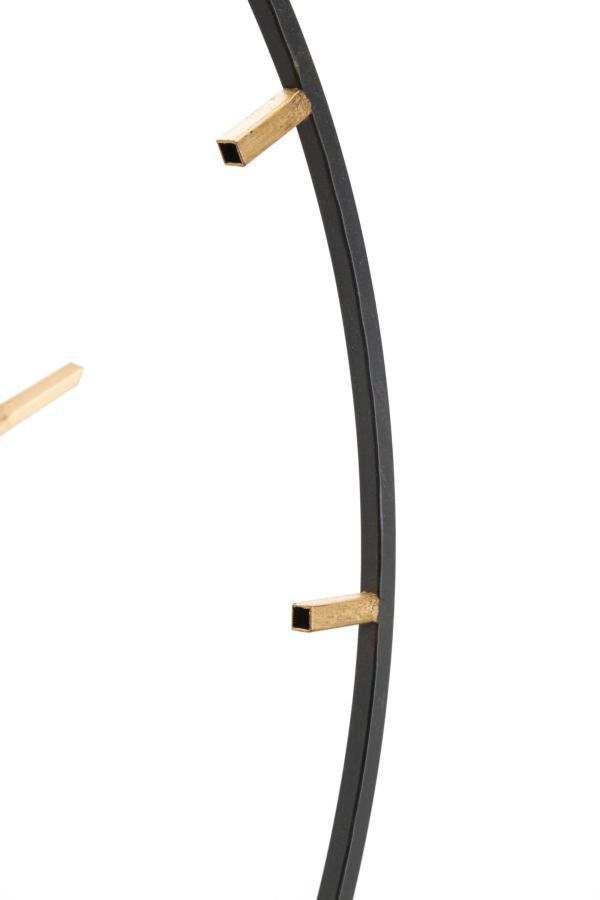 Reloj de Pared de Metal Bronce y Negro