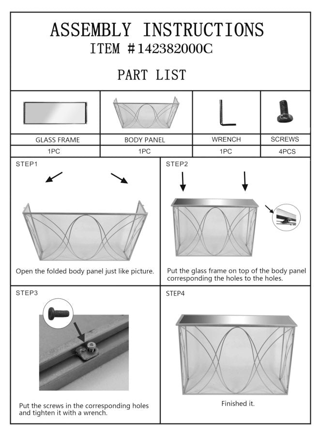 Mesa consola de cristal con marco dorado – Exy mesa de recibidor moderna