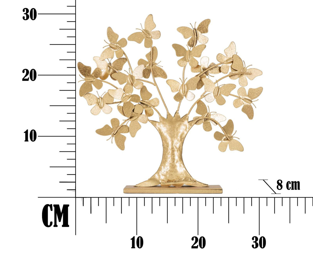 Decoración Flor de Madera Dorada (Escultura Moderna)