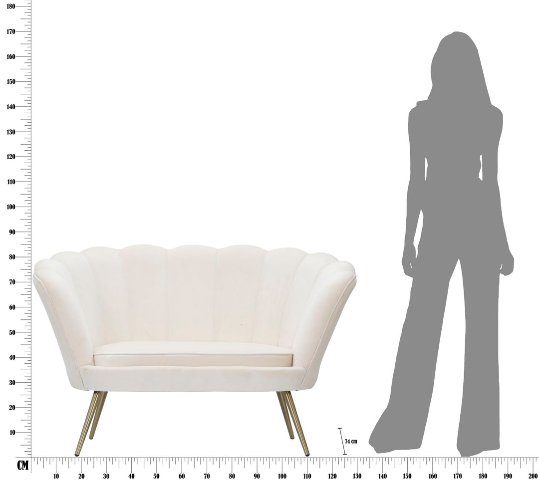 Sofá de terciopelo crema – Vienna Crema tapizado