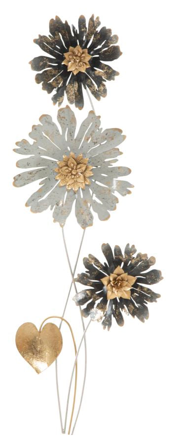 Decoración de Pared Moderna Floral de Metal