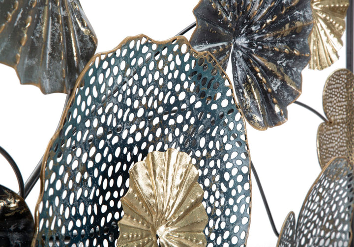 Nenúfar de metal en marco