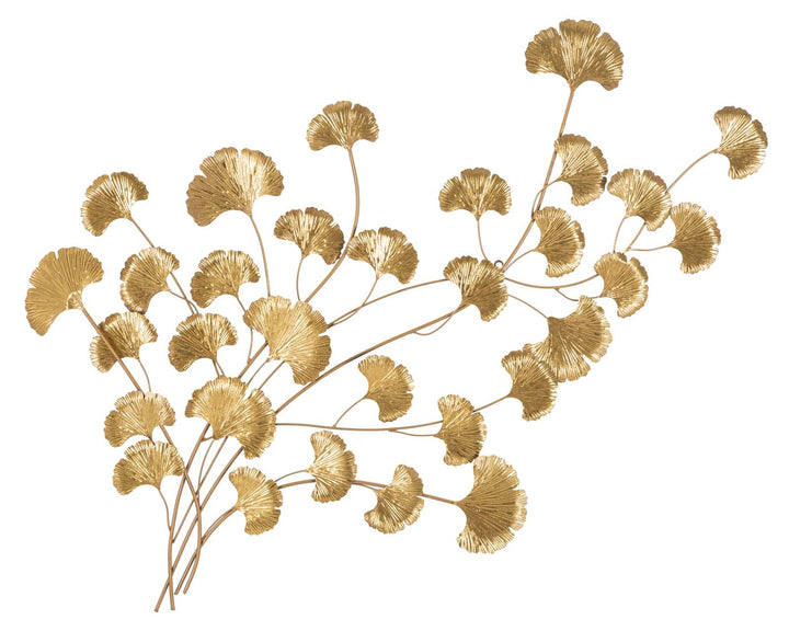 Decoración de Pared Hojas Flotantes Doradas (Escultura Moderna)