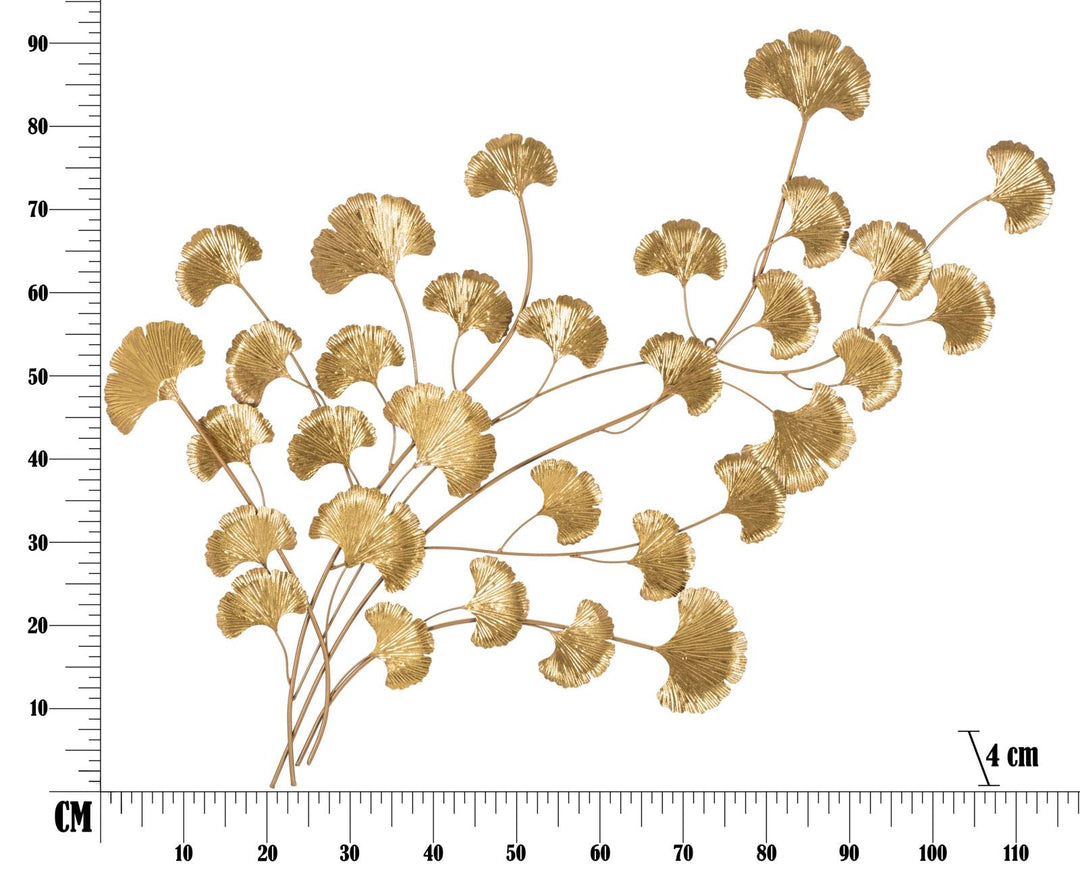 Decoración de Pared Hojas Flotantes Doradas (Escultura Moderna)