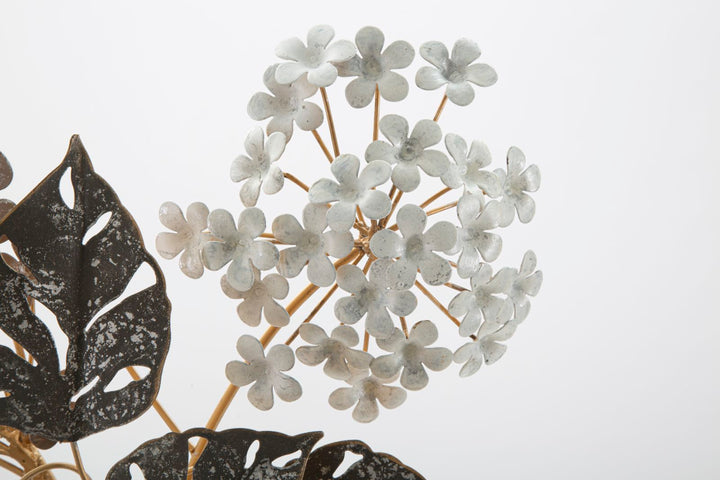 Florero con Flores de Metal (Decoración Moderna)