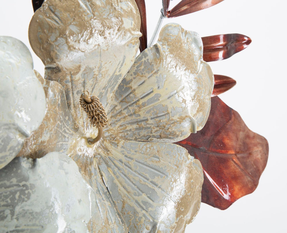 Decoración de Pared Moderna Floral de Metal