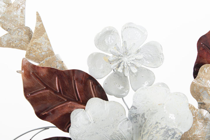 Decoración de Pared Moderna Floral de Metal